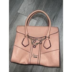 Guess Handbag Purse Hand Bag Pink “Rumor has It” Cute Jewels Charms